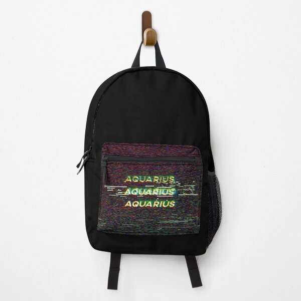 Item preview, Futuristic Aquarius Zodiac Sign Text with a Glitch & Noise designed and sold by Cefani Musk.