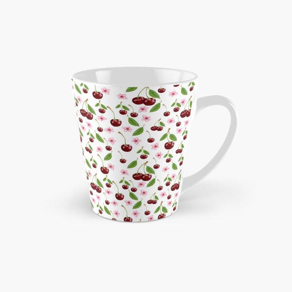 Item preview,  Cherries and flowers seamless pattern design designed and sold by PurrfectCorner.