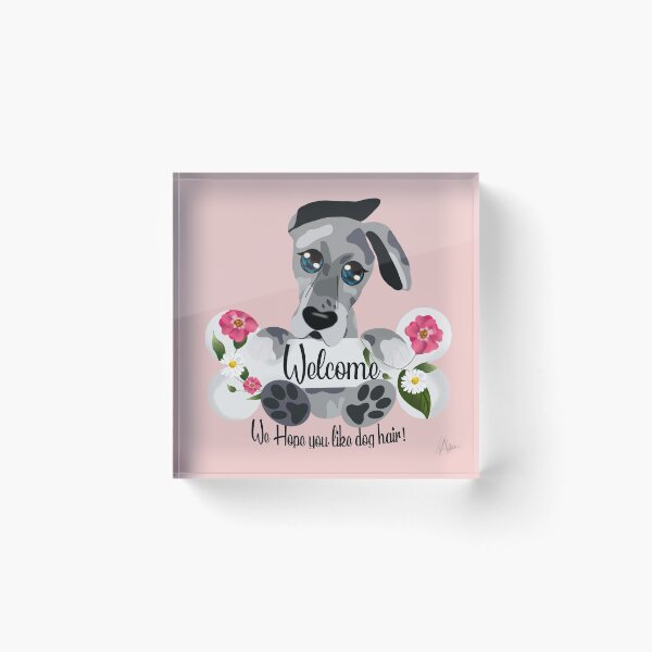 Item preview, Great Dane Welcome Sign designed and sold by AdriDraws.