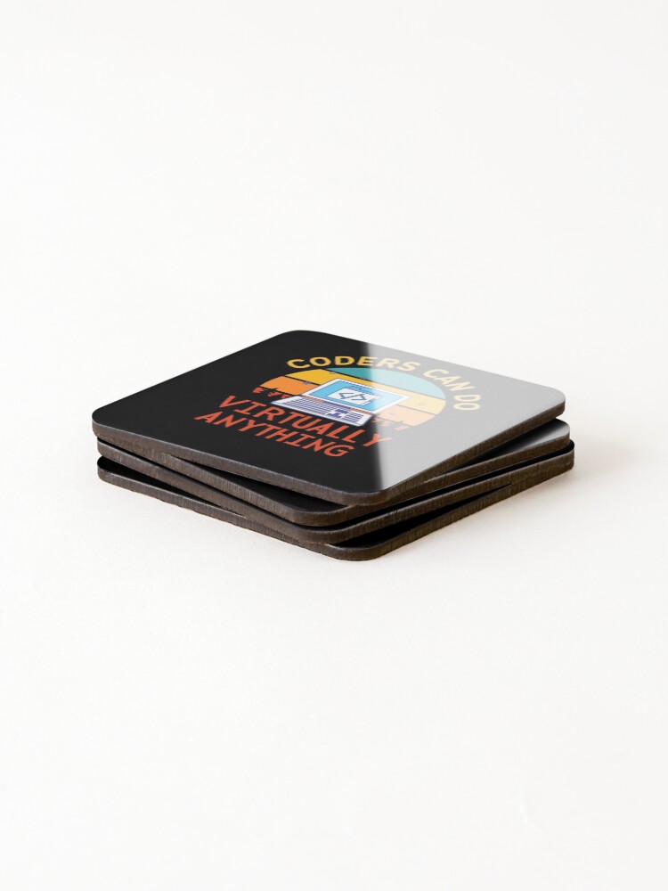 Thumbnail 4 of 5, Coasters (Set of 4), Coder Programmer Gift For Code Expert Computer Debugging designed and sold by trendo.