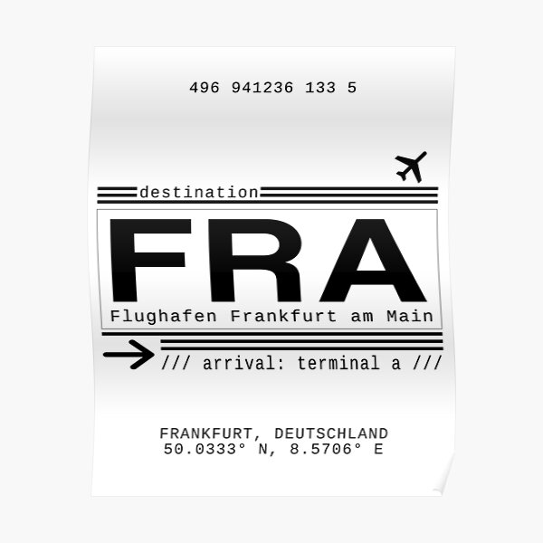 FRA Flughafen Frankfurt am Main Poster