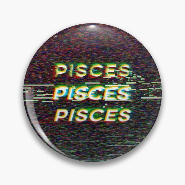 Item preview, Futuristic Pisces Zodiac Sign Text with a Glitch & Noise designed and sold by Cefani Musk.