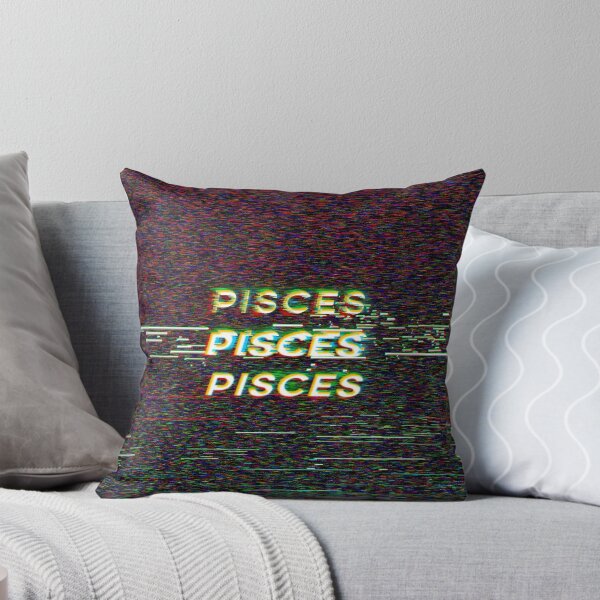 Item preview, Futuristic Pisces Zodiac Sign Text with a Glitch & Noise designed and sold by Cefani Musk.
