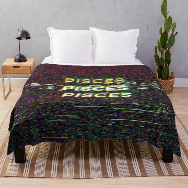 Item preview, Futuristic Pisces Zodiac Sign Text with a Glitch & Noise designed and sold by Cefani Musk.
