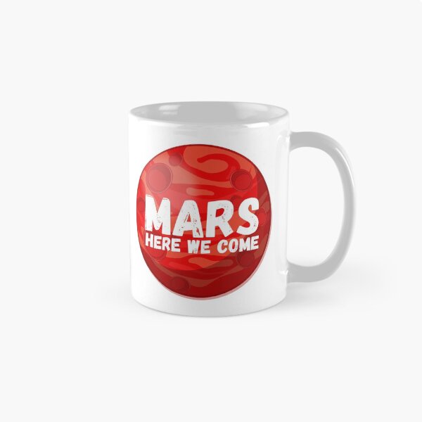 Aperçu de l'œuvre Mars, nous voici! Cadeau d'exploration de l'espace drôle créée et vendue par Nathalie Aynié.