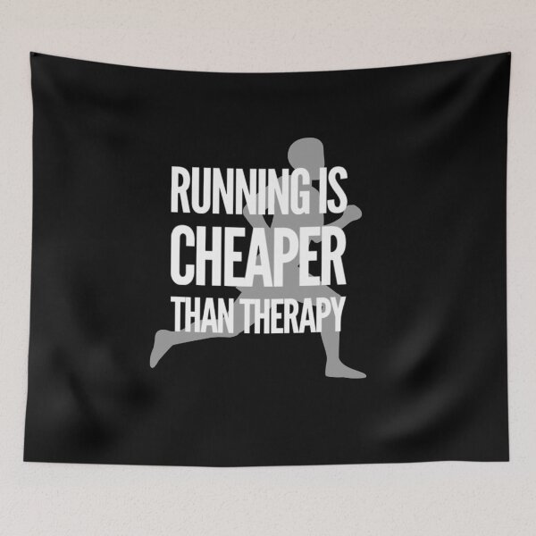 Item preview, Running is cheaper than therapy  designed and sold by bekindclothing-.