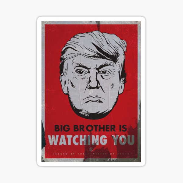 Aperçu de l'œuvre Big Brother - Trump vous regarde créée et vendue par moviemaniacs.