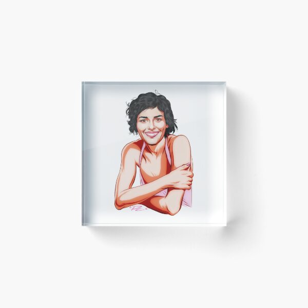 Item preview, Audrey Tautou - An illustration by Paul Cemmick designed and sold by TIGERDAVER.