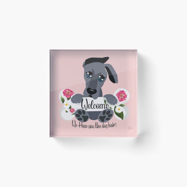 Item preview, Great Dane Welcome Sign designed and sold by AdriDraws.