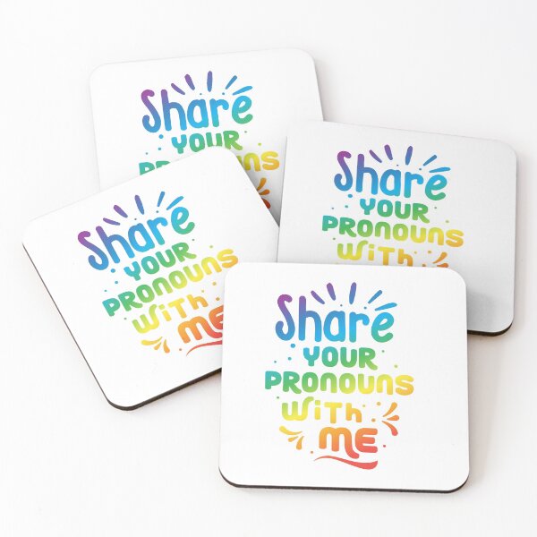 Item preview, Share Your Pronouns With Me designed and sold by ClicksandShips.