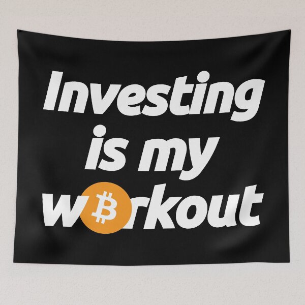Item preview, Investing in Bitcoin Btc is my Workout - Crypto Blockchain Currency Finance Quote designed and sold by elhefe.