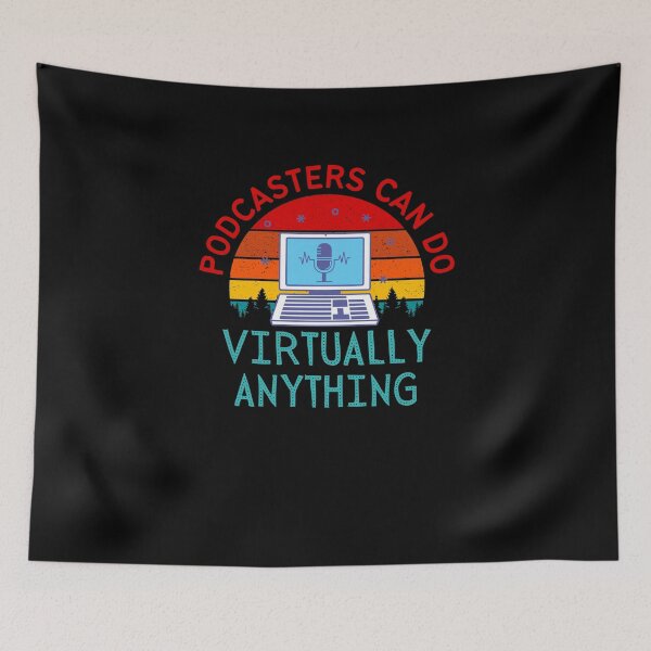 Item preview, Podcast Host Virtual Podcaster Retro Vintage Mic Gift designed and sold by trendo.