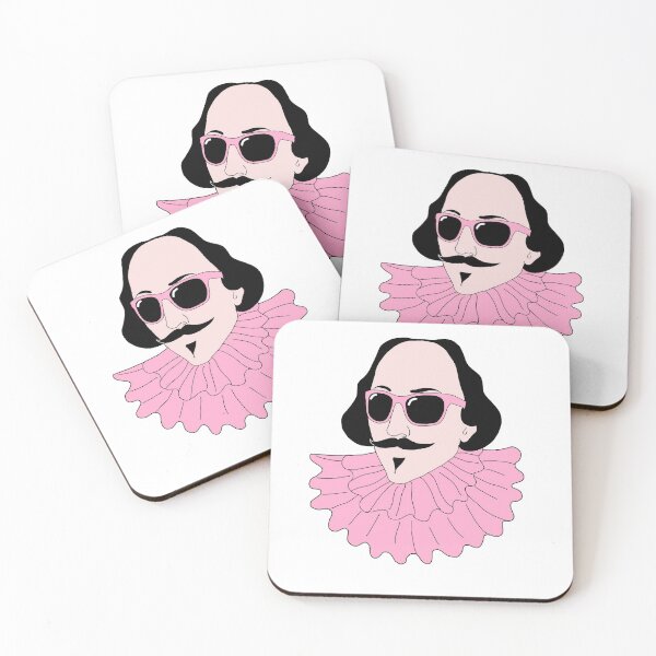 Item preview, La vida de matón de Shakespeare con gafas de sol rosas designed and sold by Aura-E.