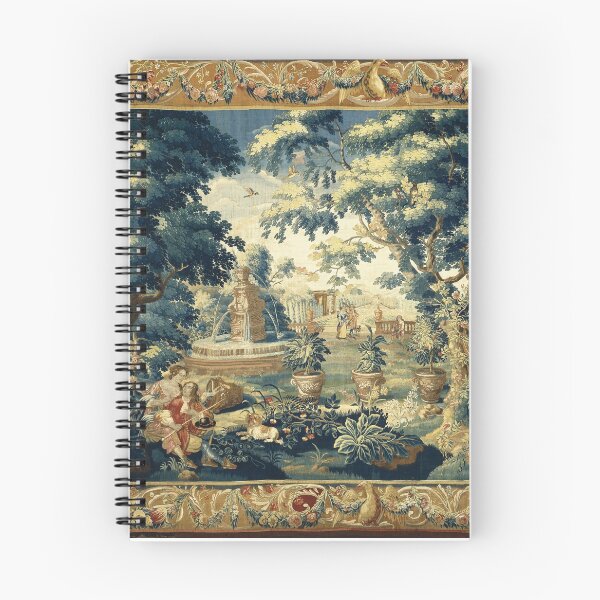 Item preview, PARK SCENE WITH TREES,SITTING COUPLE AND HUNTERS IN WOODLAND LANDSCAPE Antique Flemish Tapestry designed and sold by BulganLumini.