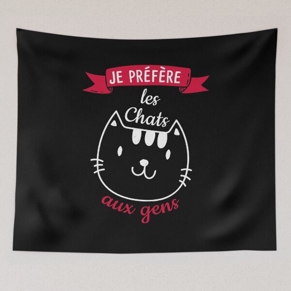 Aperçu de l'œuvre Phrase drôle chat cadeau créée et vendue par Catcrea.