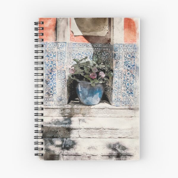 Item preview, Portugal Hydrangea and tiles Watercolour designed and sold by SofiaAlves.