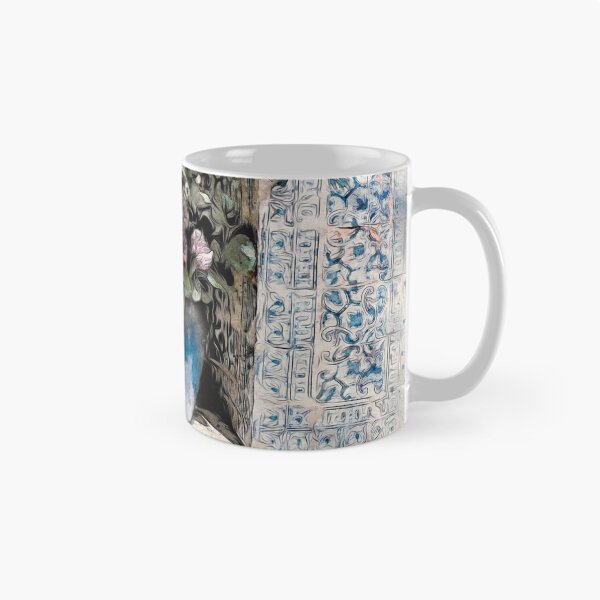 Item preview, Portugal Hydrangea and tiles Watercolour designed and sold by SofiaAlves.