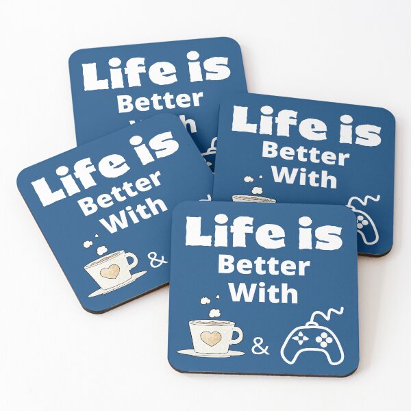 Item preview, Life is better with coffee and gaming - Gaming Quote designed and sold by BitsndPieces.