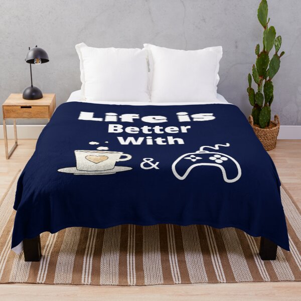 Item preview, Life is better with coffee and gaming - Gaming Quote designed and sold by BitsndPieces.