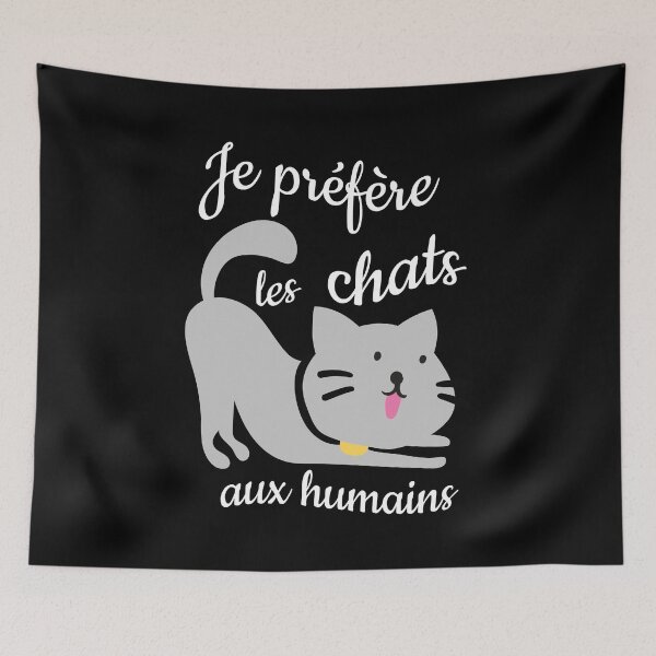 Aperçu de l'œuvre phrase drôle chat créée et vendue par Catcrea.