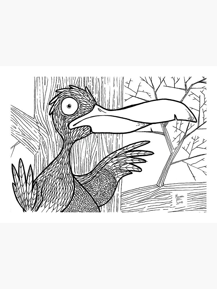 Thumbnail 2 of 2, Postcard, Big Beak Bird designed and sold by likemoyd.