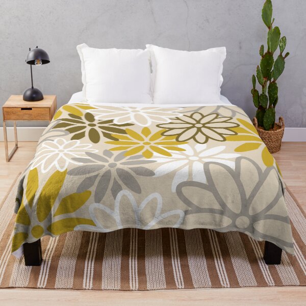 Item preview, Beatnik Floral In Mustard designed and sold by House of Haha.
