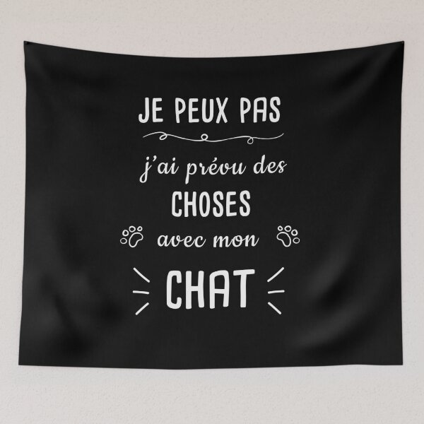 Aperçu de l'œuvre plans avec mon chat humour créée et vendue par Catcrea.