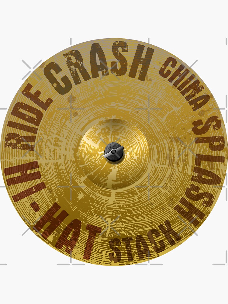 " Drum Cymbal Word Cloud" Sticker for Sale by Scottees Redbubble