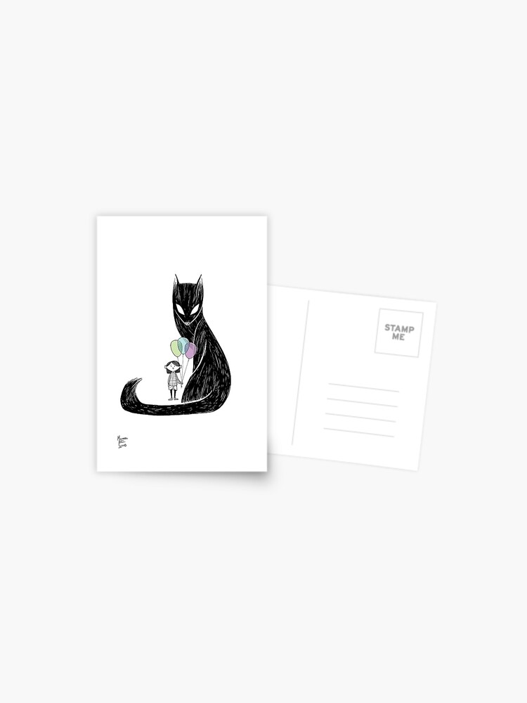 Thumbnail 1 of 2, Postcard, Cat Girl designed and sold by likemoyd.