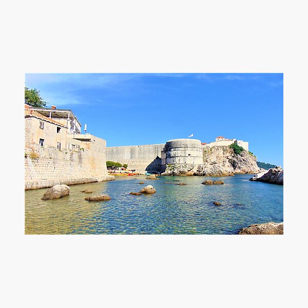Item preview, View towards Old City Walls Dubrovnik Croatia designed and sold by flyingracoon.