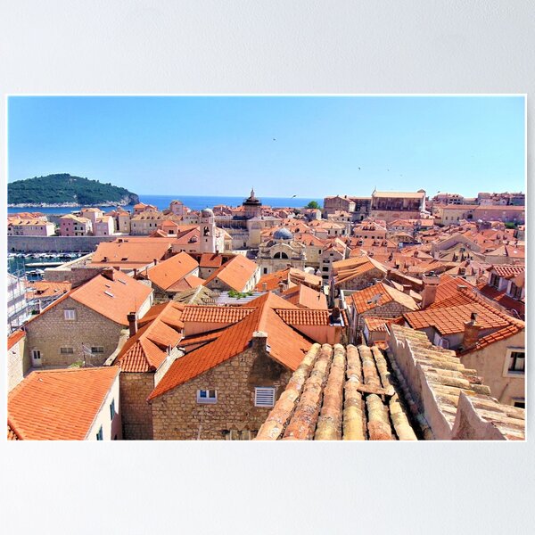 Item preview, View Of Rooftops Old Town Dubrovnik Croatia designed and sold by flyingracoon.