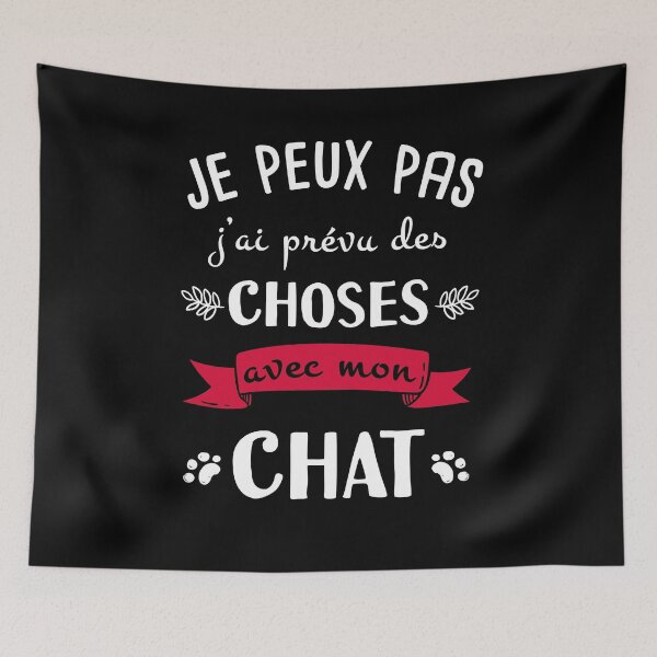 Aperçu de l'œuvre phrase humoristique chat créée et vendue par Catcrea.