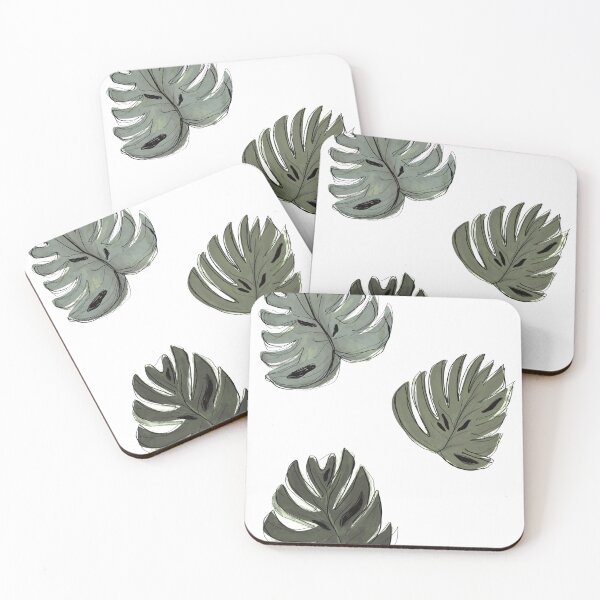 Item preview, messy monstera sketch (sticker pack) designed and sold by lavender-skyes.
