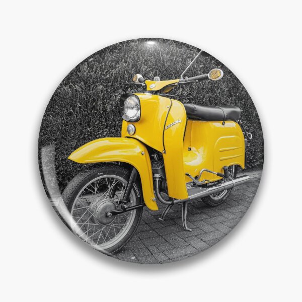 Item preview, Simson Schwalbe in yellow - black and white photography designed and sold by Shirtey.