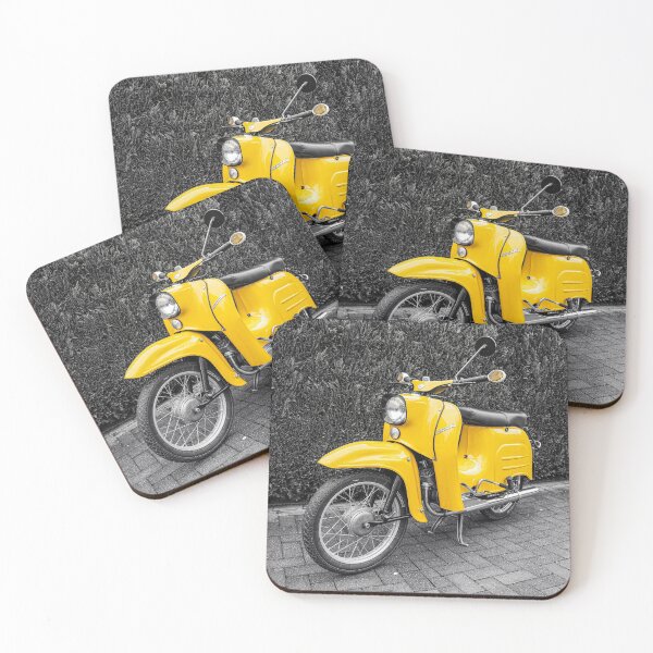 Item preview, Simson Schwalbe in yellow - black and white photography designed and sold by Shirtey.
