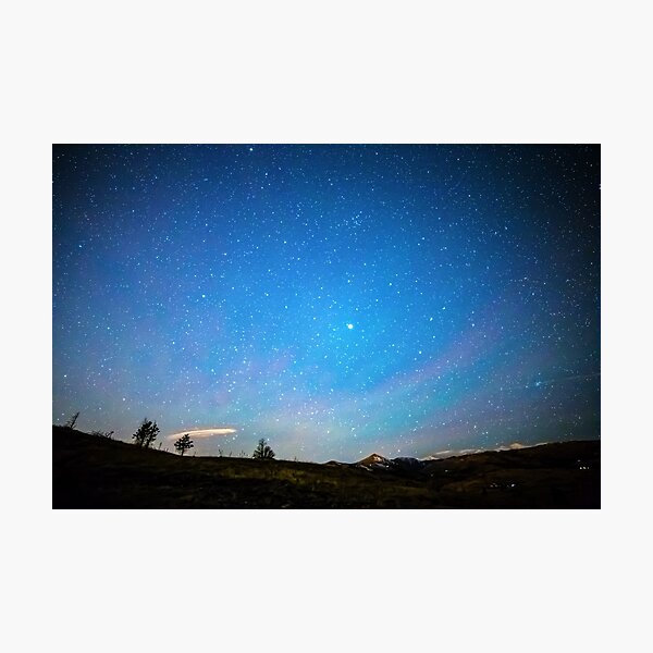 Rocky Mountains Starry Night Photographic Print
