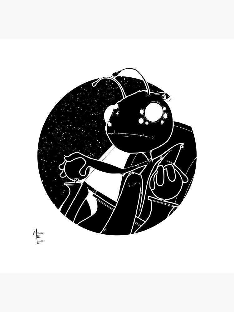 Thumbnail 2 of 2, Art Board Print, Alien Pilot designed and sold by likemoyd.