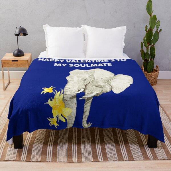 Item preview, HAPPY VALENTINE TO MY SOULMATE - ELEPHANT VALENTINE - ELEPHANT COUPLE designed and sold by IslesArt.
