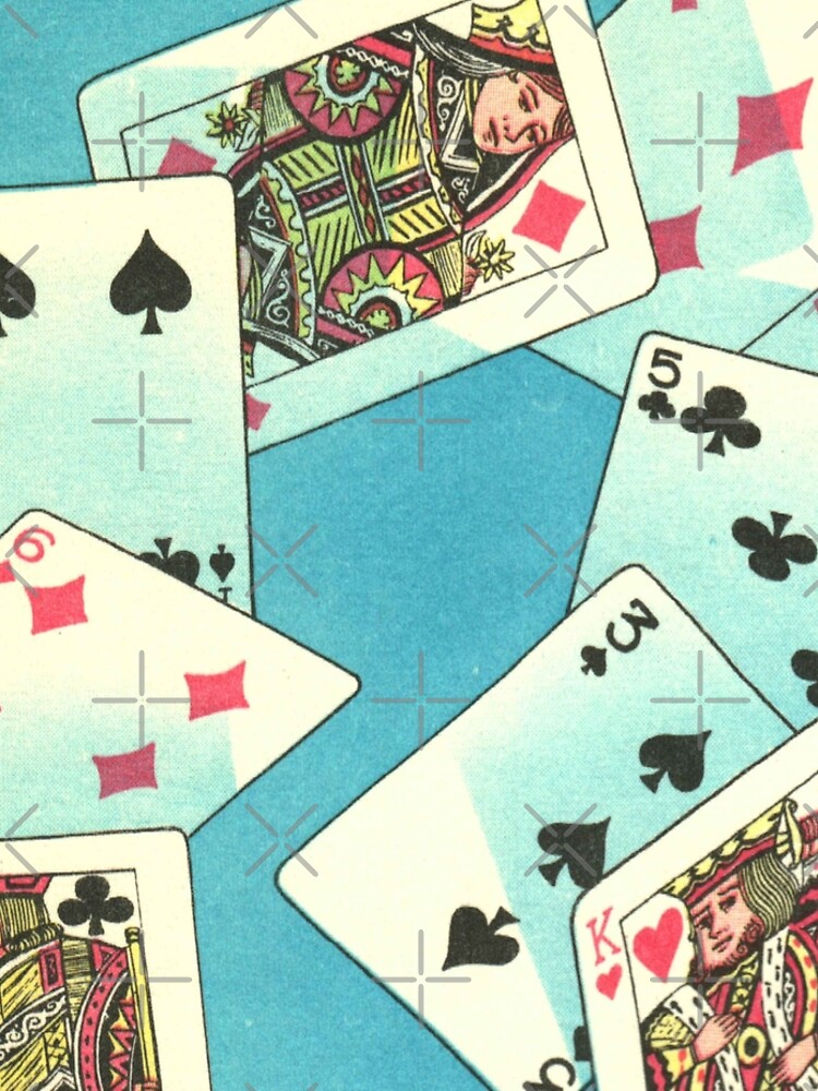 Poker Night - Playing Cards Vintage Illustration by elevens
