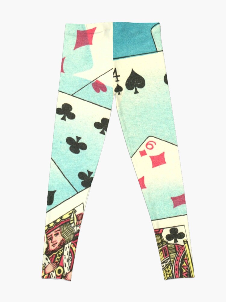 Alternate view of Poker Night - Playing Cards Vintage Illustration Leggings