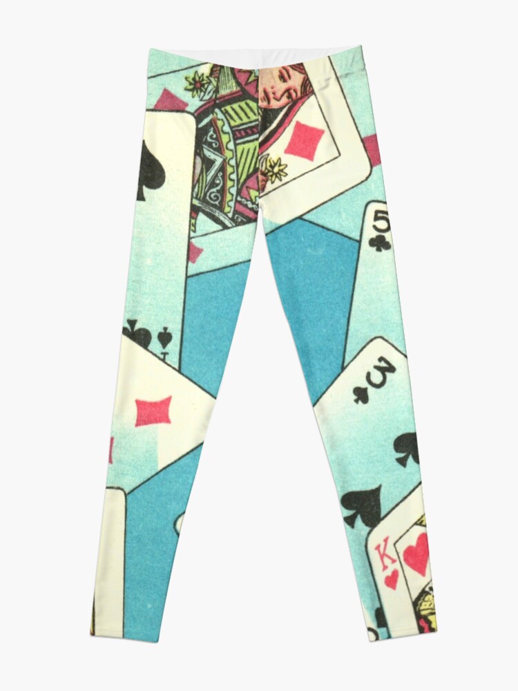 Alternate view of Poker Night - Playing Cards Vintage Illustration Leggings