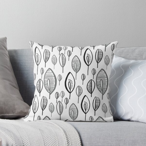 Item preview, BLACK LEAFS PATTERN designed and sold by acuarela.