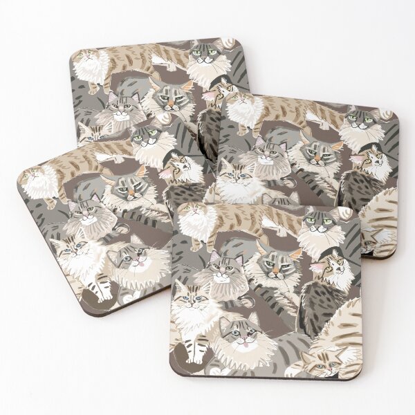 Item preview, Cats Paradise Chocolate pattern designed and sold by belettelepink.