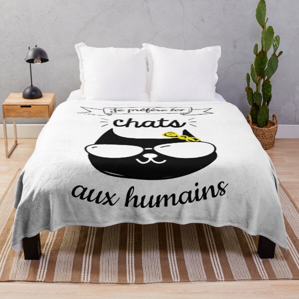 Aperçu de l'œuvre Je préfère les chats aux humains créée et vendue par Catcrea.