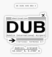 DUB Dublin International Airport Sticker