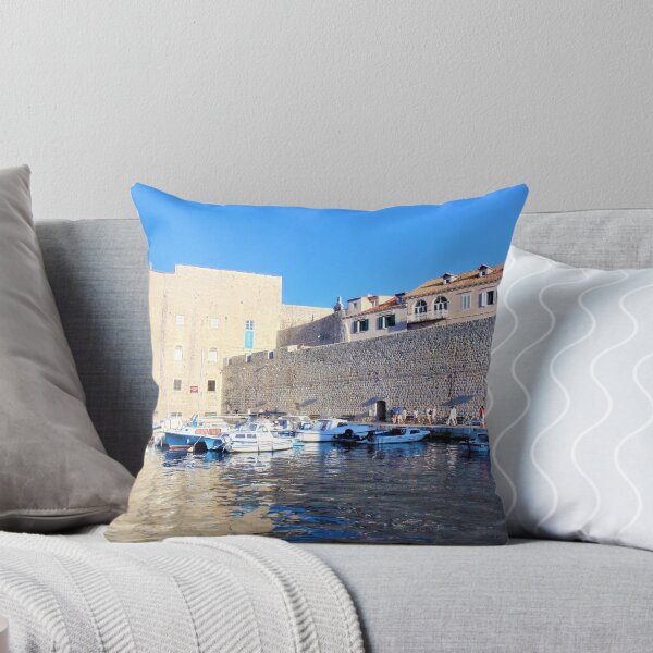 Item preview, Vista del puerto de Dubrovnik y las murallas de Croacia designed and sold by flyingracoon.