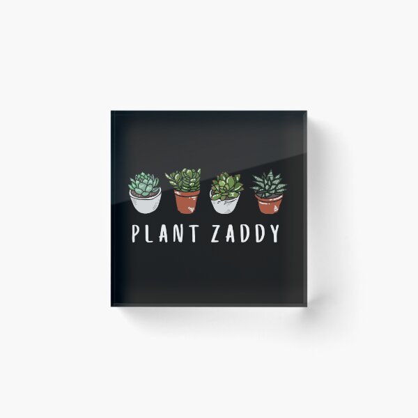 Item preview, Plant Zaddy - blanco sobre negro designed and sold by errantrydesign.