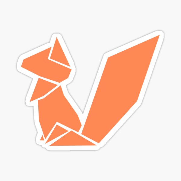Origami Squirrel illustration Sticker