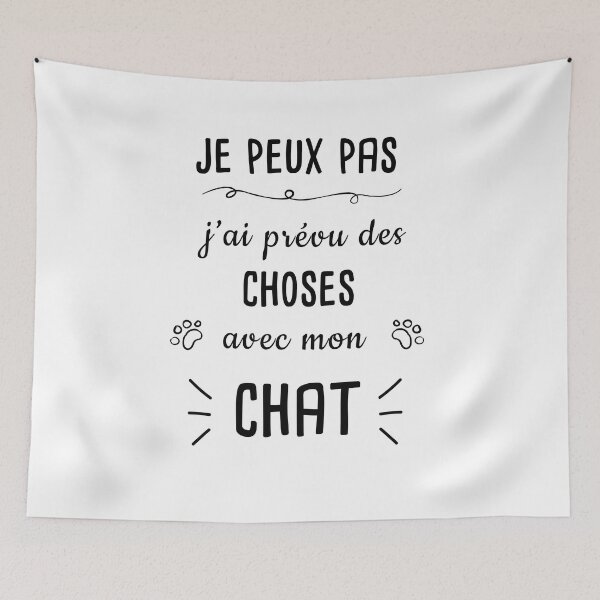 Aperçu de l'œuvre plans avec mon chat humour créée et vendue par Catcrea.