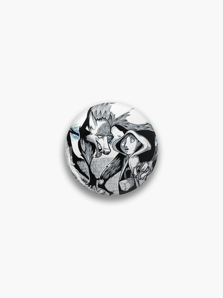 Thumbnail 1 of 3, Pin, Red Riding Hood and the Wolf designed and sold by likemoyd.